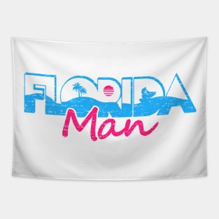 Retro Florida Man Vice Tapestry