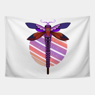 Dragonfly Flying Over the Sun Tapestry