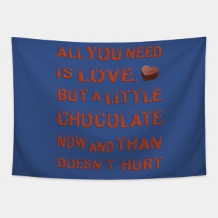 All You Need Is Love Chocolate Saying Tapestry