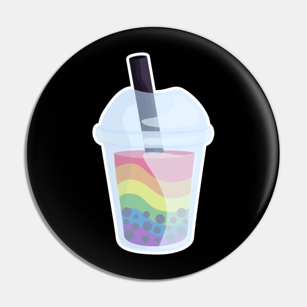 LGBTQ Kawaii Bubble Tea Pin by fyreriot