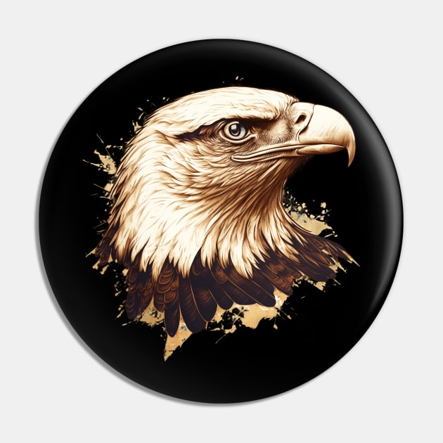 Vintage Eagle Head: A Timeless Classic for Patriotic Style Pin by All About Nerds