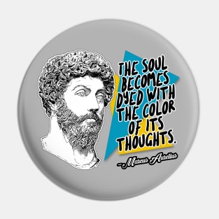 Marcus Aurelius Philosophy Quote Statement Typography Design Pin