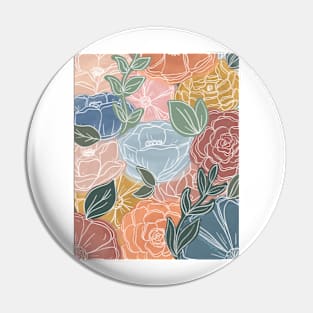 Painted Floral Pin