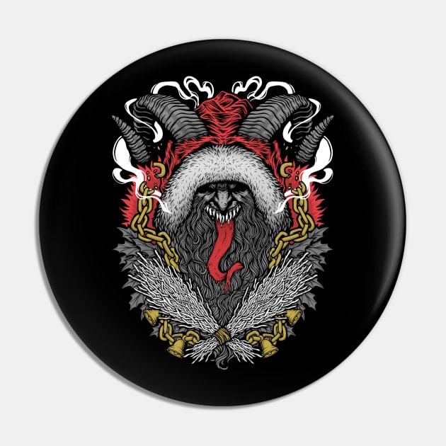 Merry Krampus Pin by Deniart