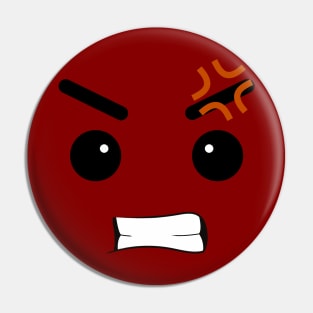 Angry Face Pin