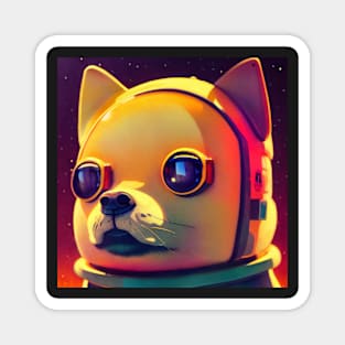 Kawaii Shiba Inu as a astronaut Magnet