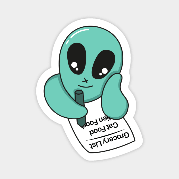 alien grocery list Magnet by Riczdodo