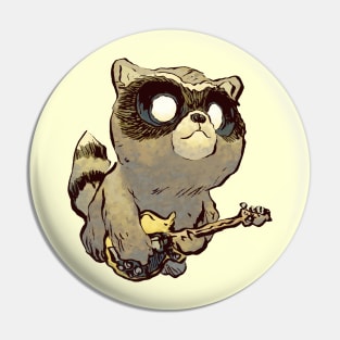 Rocknroll Raccoon Pin