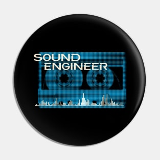 Sound Engineer Vintage Retro Cassette Pin