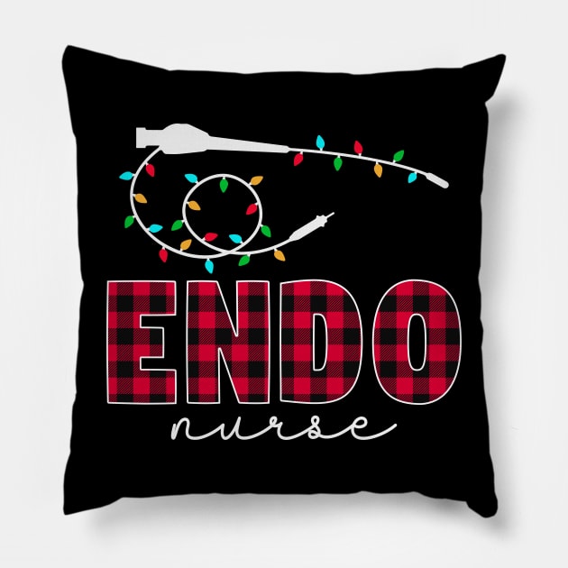 Endo Squad Endoscopy Endo Nurse Tech Christmas Pillow by Krishnansh W.