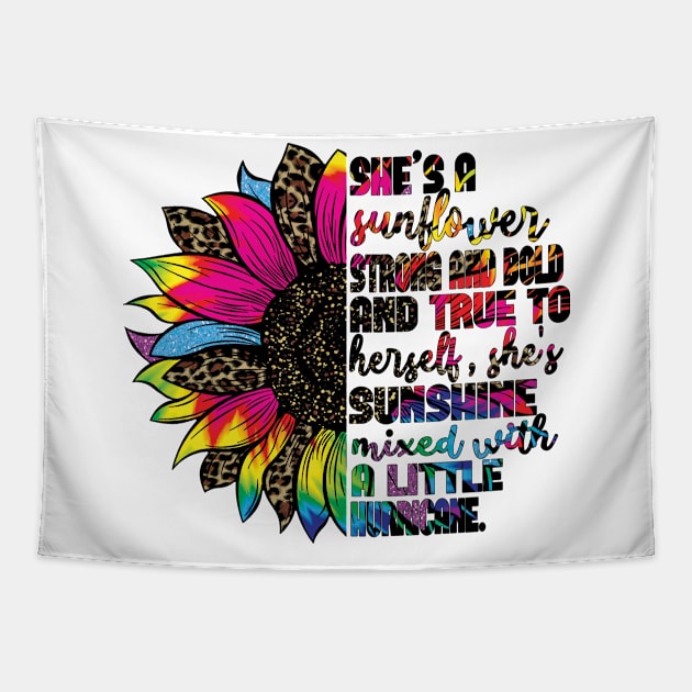 she's a sunflower Tapestry by Samphelinshop