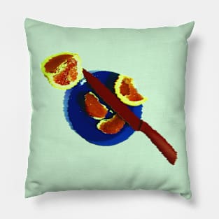 Glitch in a grapefruit Pillow