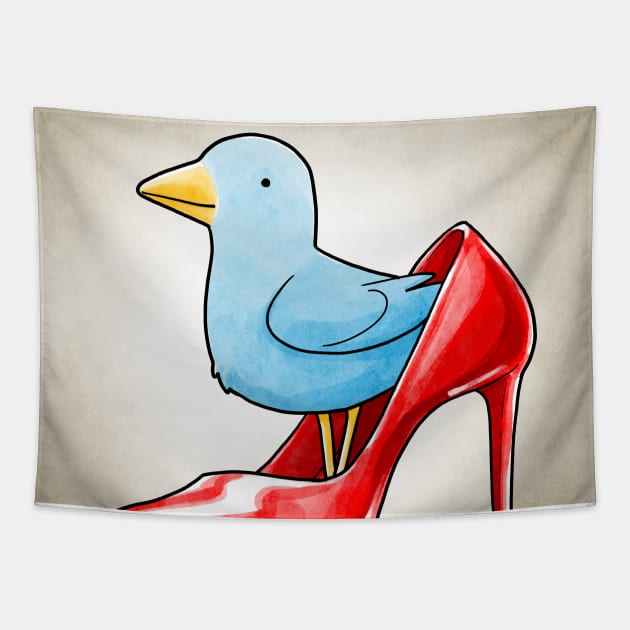 Fashion Bird - Heels Tapestry by JadedSketch