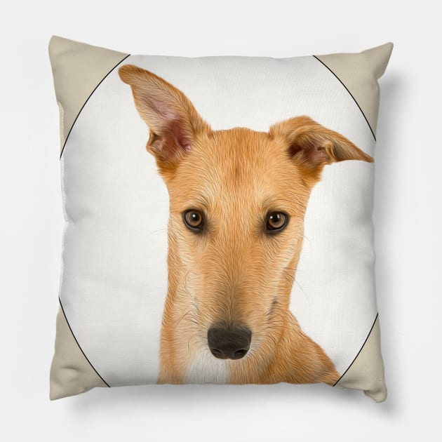 Lucky Greyhound Pillow by You Had Me At Woof