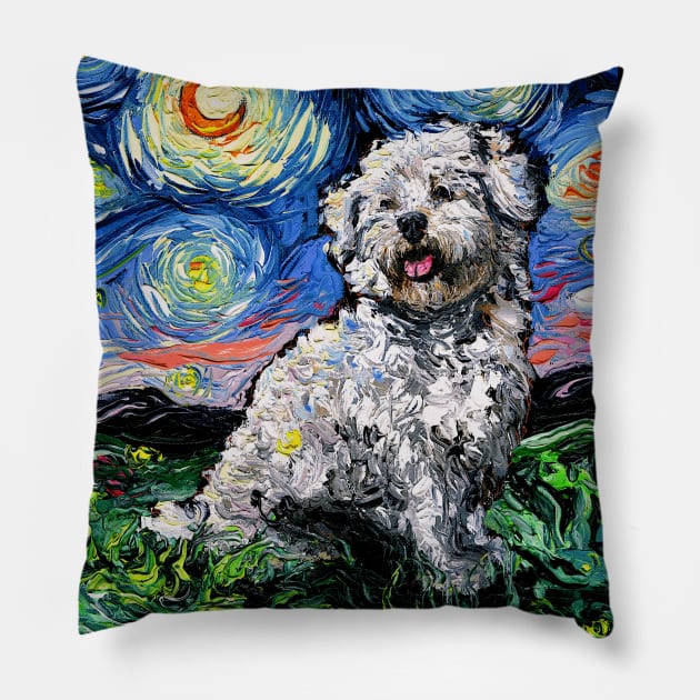 Coton de Tulear Night Pillow by sagittariusgallery