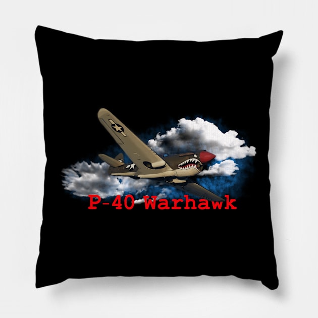 P-40 Warhawk - From Below Pillow by OutPsyder