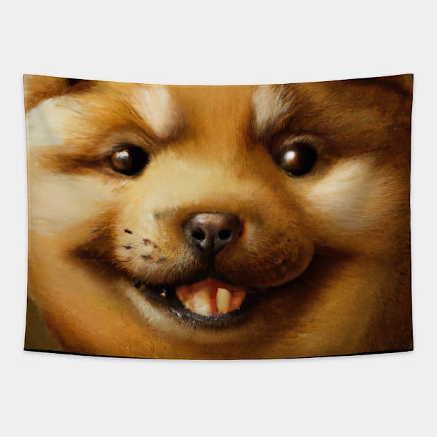 Potato Dog Face Tapestry by maxcode