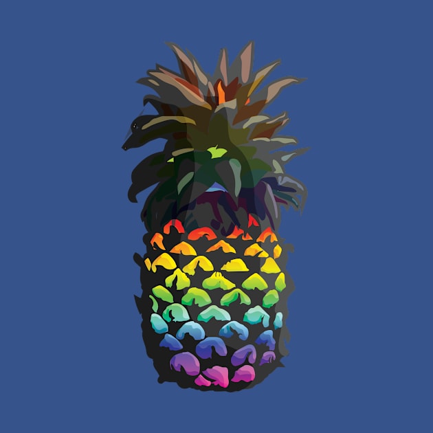 Pineapple Rainbow Black Base. by ThinkingSimple