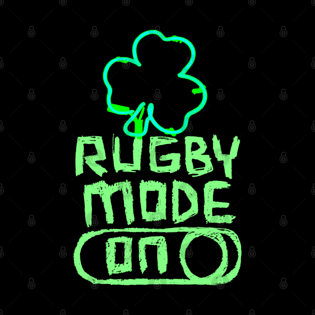 Irish Rugby Mode ON with Shamrock by badlydrawnbabe