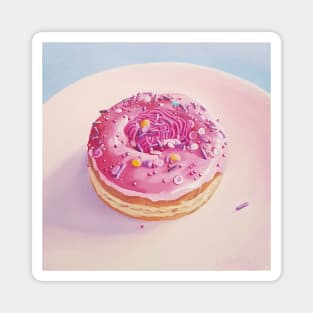 Strawberry Swirl Donut painting Magnet