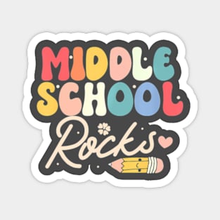 Middle School Rocks Students Teacher Back To School Magnet