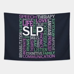 Speech Language Pathologist Speech Therapist Therapy Word Art Tapestry