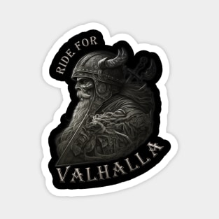 Biker Viking Valhalla Motorcycle T-Shirt Magnet