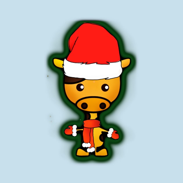 Christmas Giraffe by KraZyThreadZ