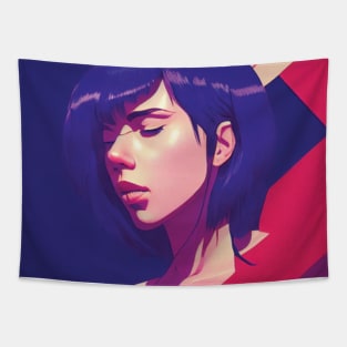 beautiful girl digital art - DESIGN Tapestry