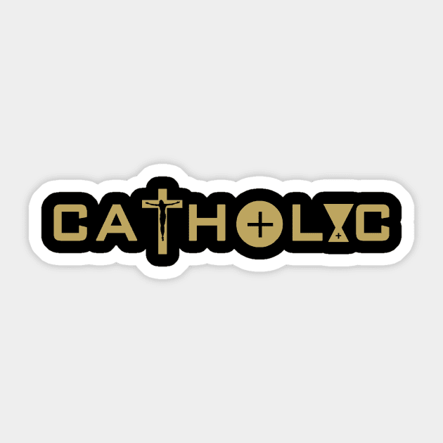 Catholic in Gold - Catholic - Sticker