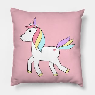 Happy unicorn Pillow