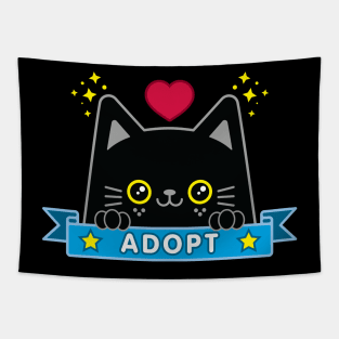 Adopt A Black Cat Tapestry