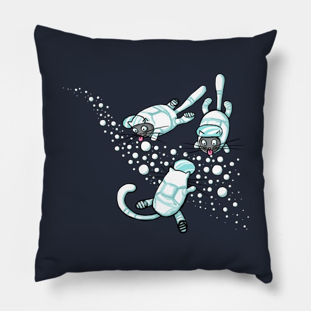 Cats-astronauts Pillow by ewdondoxja