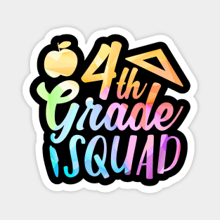 Colorful 4th Grade Squad Fourth Grade Team Magnet