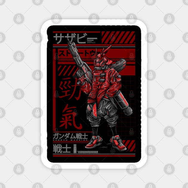 sazabi - streetwear Magnet by secondsyndicate