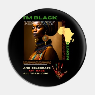 Black history month cute graphic design artwork Pin