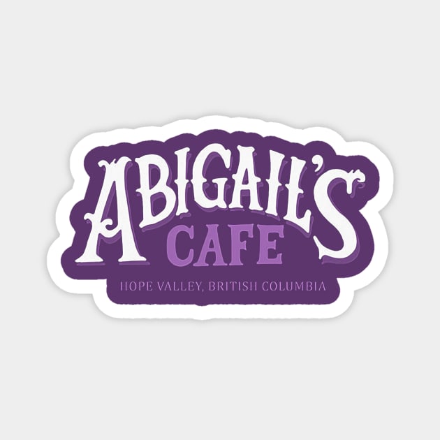 Abigail's Cafe - Purple Magnet by Thinkerman