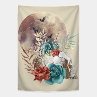 Boho Halloween Skull Tapestry