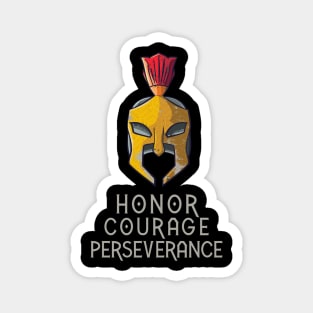 Spartan Honor Courage Perseverance Magnet