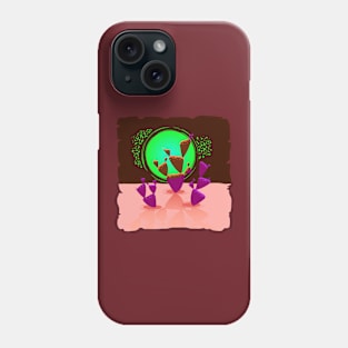 Violet space cactus Phone Case