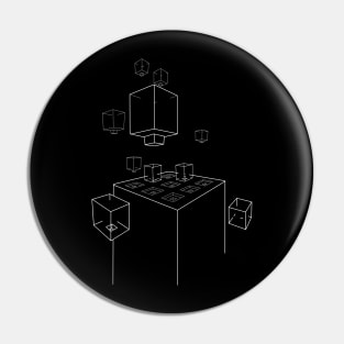 Floating Cubes Pin