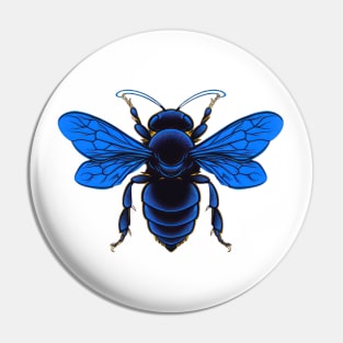 Blue Honeybee Pin