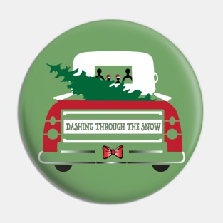 DASHING THROUGH THE SNOW CHRISTMAS TRUCK Pin