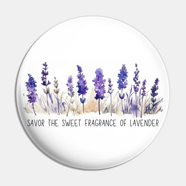 Lavender Flower Mug Pin by Artful Wear