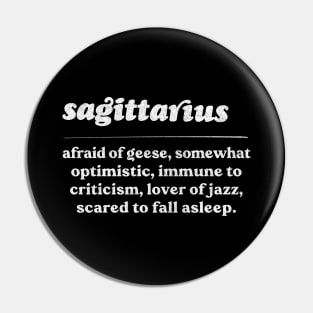 Sagittarius Zodiac Symbol //// Humorous Gift Design Pin