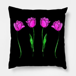 Pink Tulips Pillow