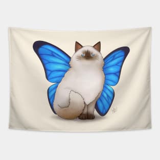 Butterfly Ragdoll Cat Tapestry