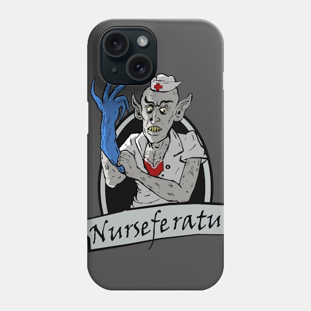 Nurseferatu bw Phone Case by Undeadredneck