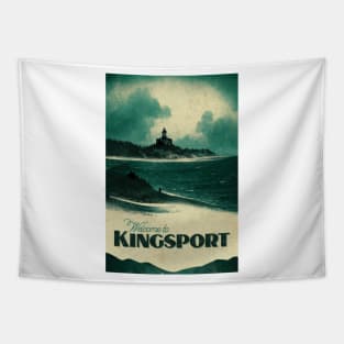 Kingsport. Vintage Lovecraftian Travel Poster Tapestry