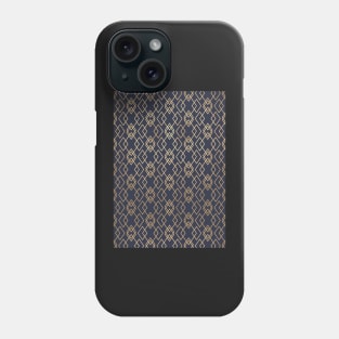 Navy & Gold Geo Pattern Phone Case